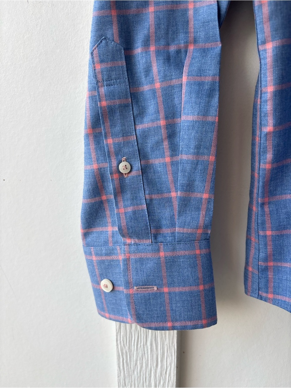 UNTUCKit Men's Wrinkle Free Blue Pink Plaid Cotton Button Down Shirt XXL - Picture 2 of 5